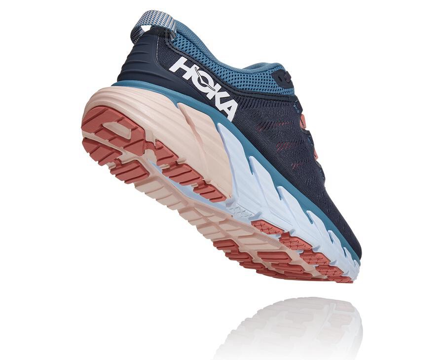 Hoka One One Gaviota 3 Löparskor Dam - Marinblå - HNXWI-8769